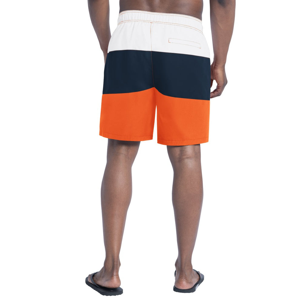 Denver Broncos G-III Sports by Carl Banks Sunrise Volley Swim Shorts - Orange/Navy Shorts