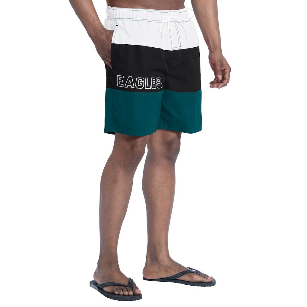 Philadelphia Eagles G-III Sports by Carl Banks Sunrise Volley Swim Shorts - Midnight Green/Black Shorts