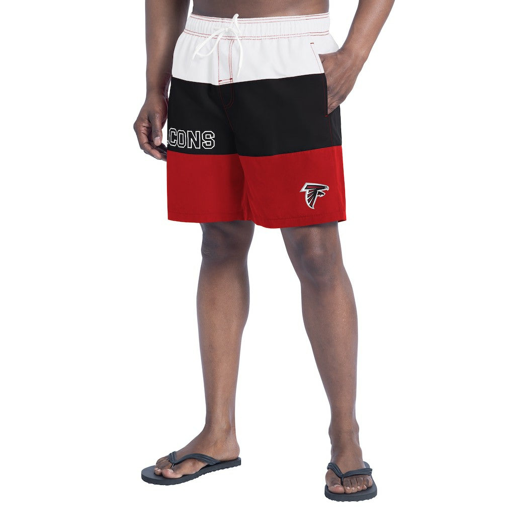 Atlanta Falcons G-III Sports by Carl Banks Sunrise Volley Swim Shorts - Red/Black Shorts