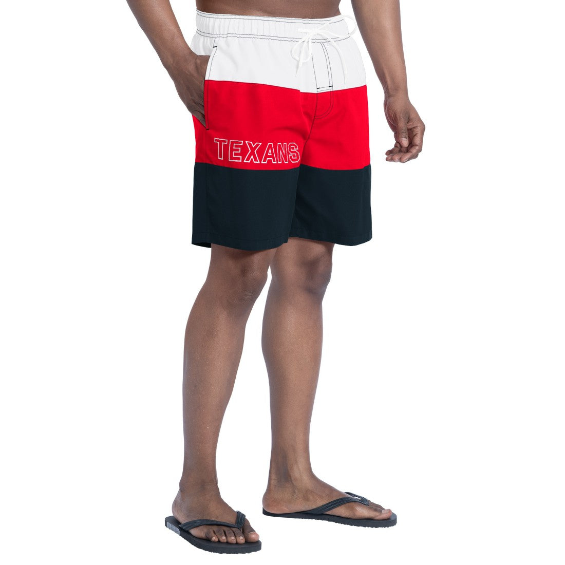 Houston Texans G-III Sports by Carl Banks Sunrise Volley Swim Shorts - Navy/Red Shorts
