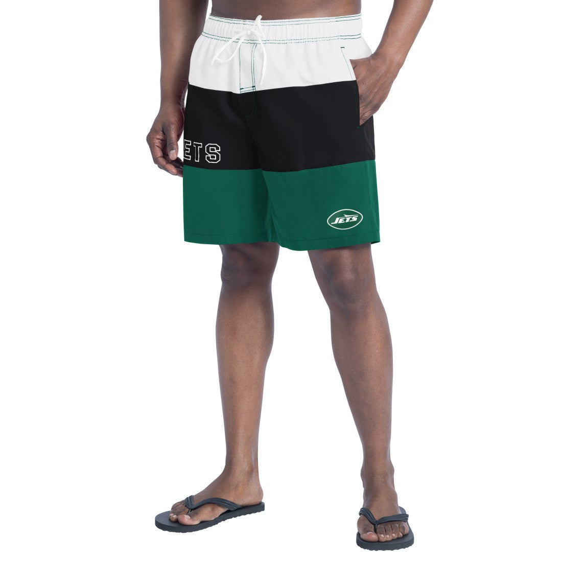 New York Jets G-III Sports by Carl Banks Sunrise Volley Swim Shorts - Green/Black Shorts