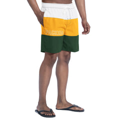 Green Bay Packers G-III Sports by Carl Banks Sunrise Volley Swim Shorts - Green/Gold Shorts