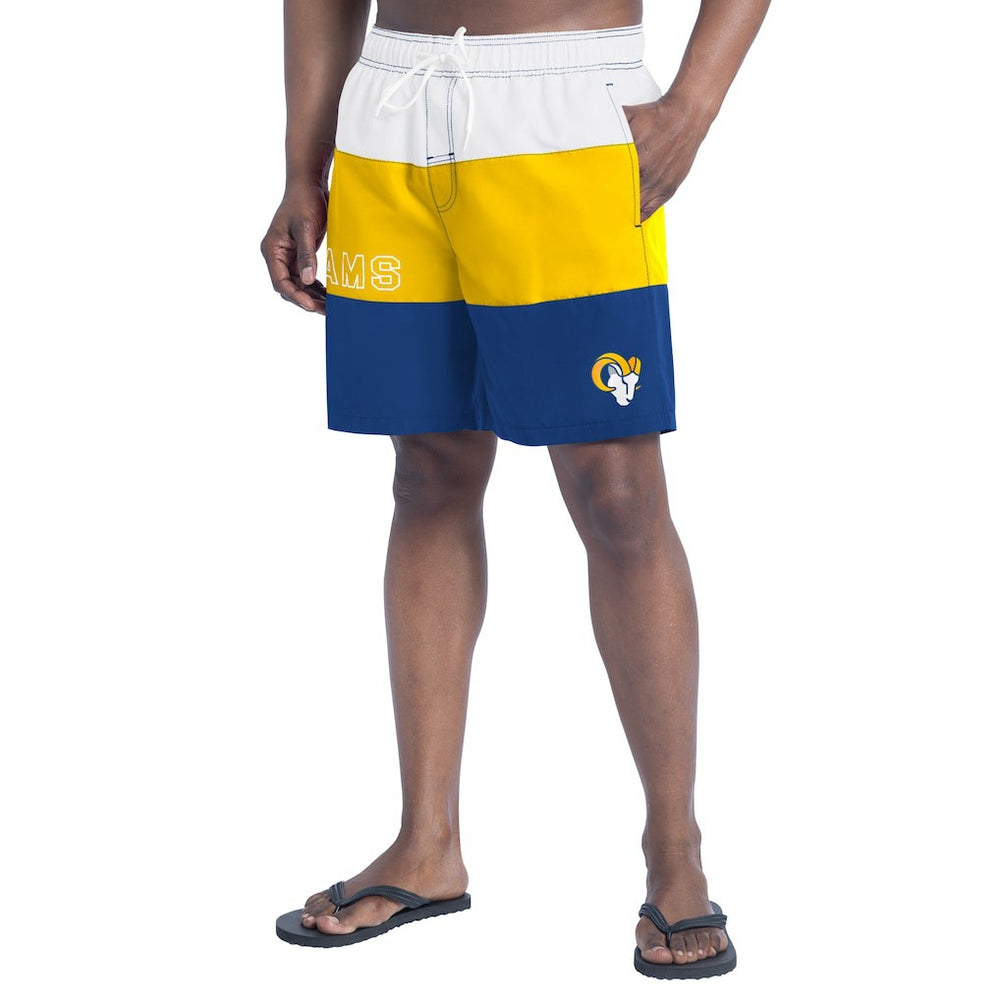 Los Angeles Rams G-III Sports by Carl Banks Sunrise Volley Swim Shorts - Royal/Gold Shorts
