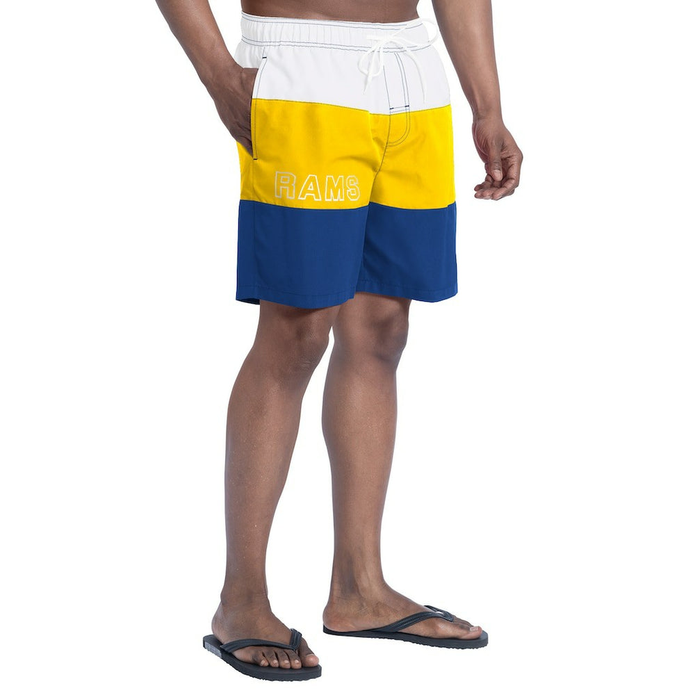 Los Angeles Rams G-III Sports by Carl Banks Sunrise Volley Swim Shorts - Royal/Gold Shorts