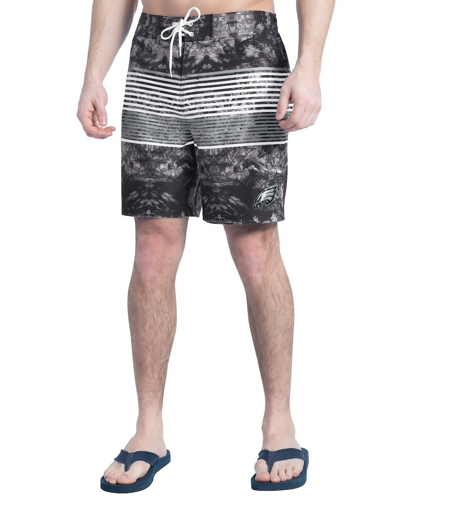 Philadelphia Eagles G-III Sports by Carl Banks Horizon Volley Swim Shorts - Black/Gray Shorts