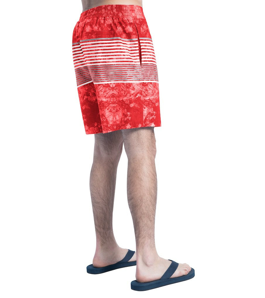 San Francisco 49ers G-III Sports by Carl Banks Horizon Volley Swim Shorts - Scarlet/Gray Shorts