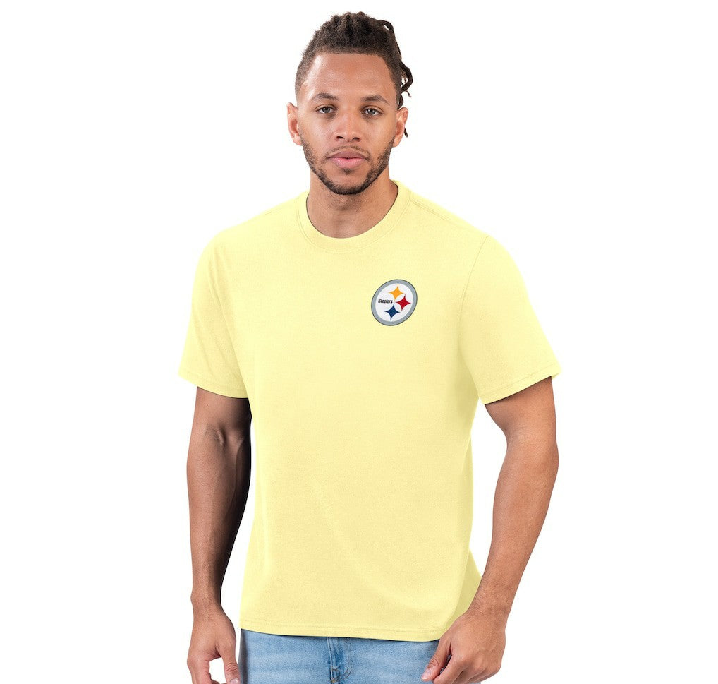 Pittsburgh Steelers Margaritaville Wastin' Away T-Shirt - Yellow T-shirts
