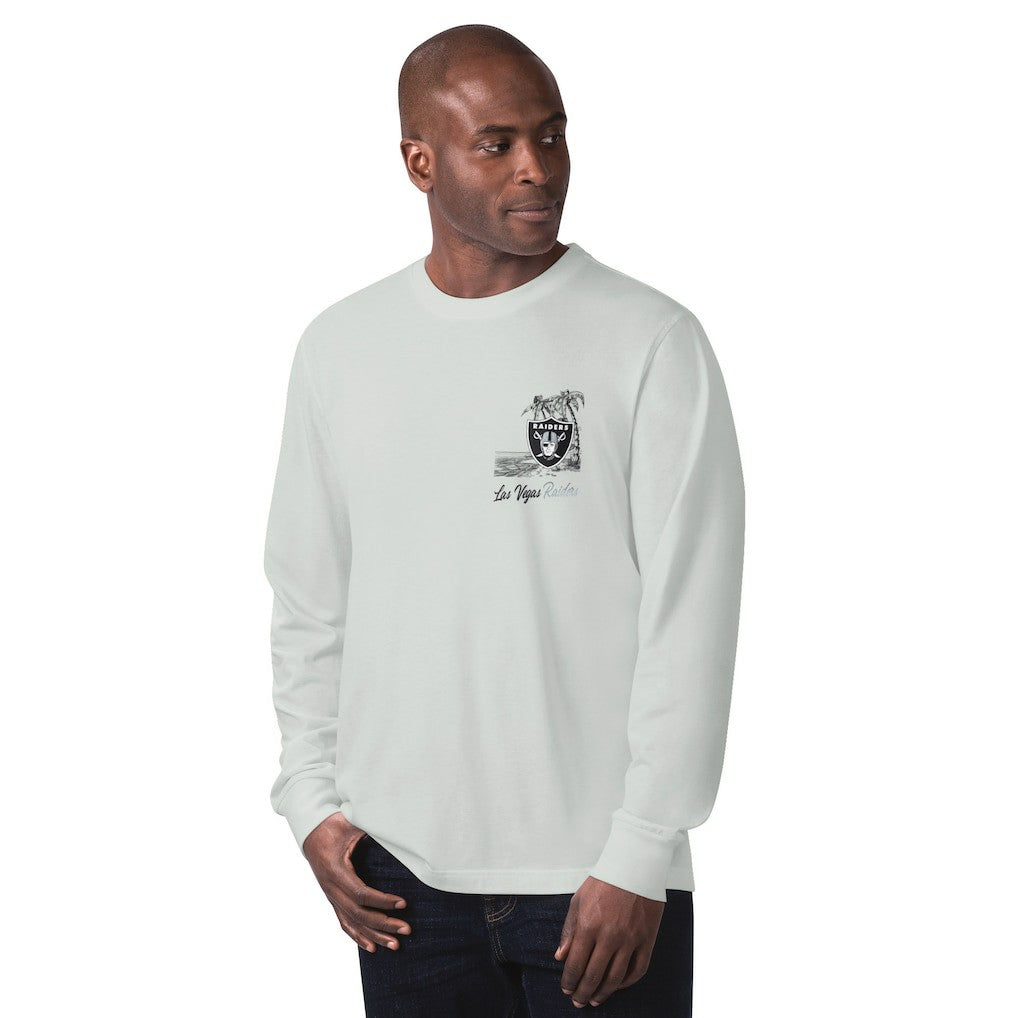 Las Vegas Raiders Margaritaville It's Five O'Clock Somewhere Long Sleeve T-Shirt - Gray T-shirts