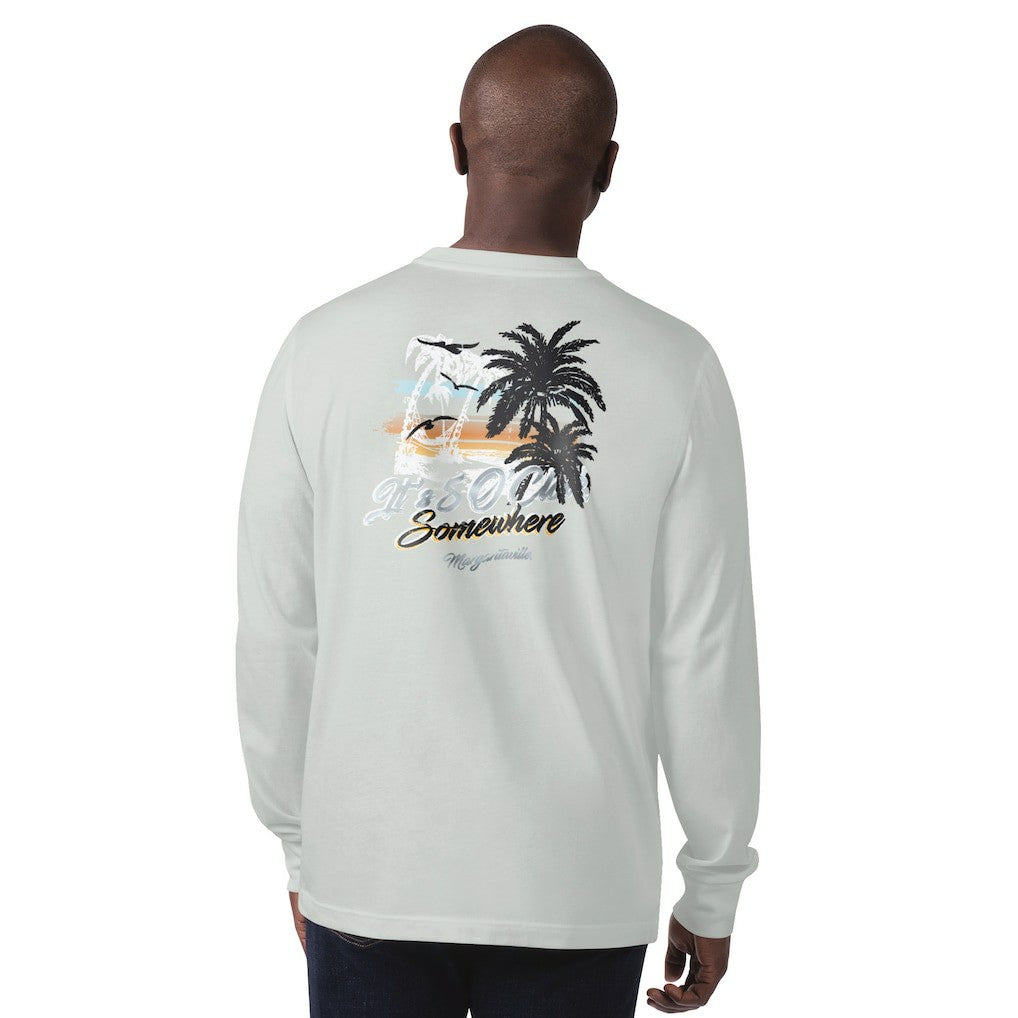 Las Vegas Raiders Margaritaville It's Five O'Clock Somewhere Long Sleeve T-Shirt - Gray T-shirts