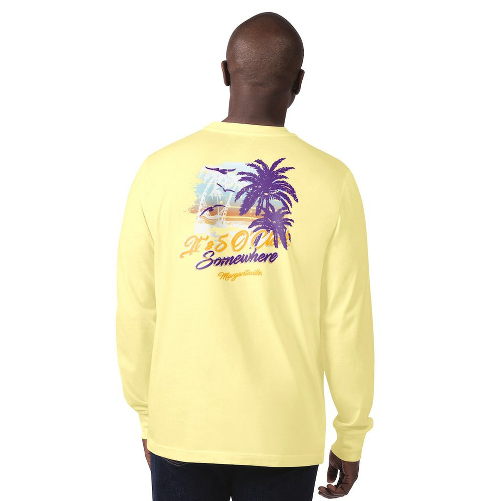 Minnesota Vikings Margaritaville It's Five O'Clock Somewhere Long Sleeve T-Shirt - Yellow T-shirts