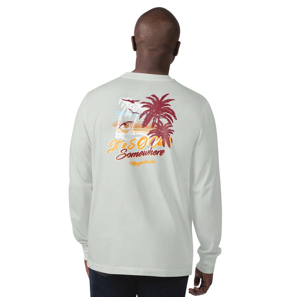 Washington Commanders Margaritaville It's Five O'Clock Somewhere Long Sleeve T-Shirt - Gray T-shirts
