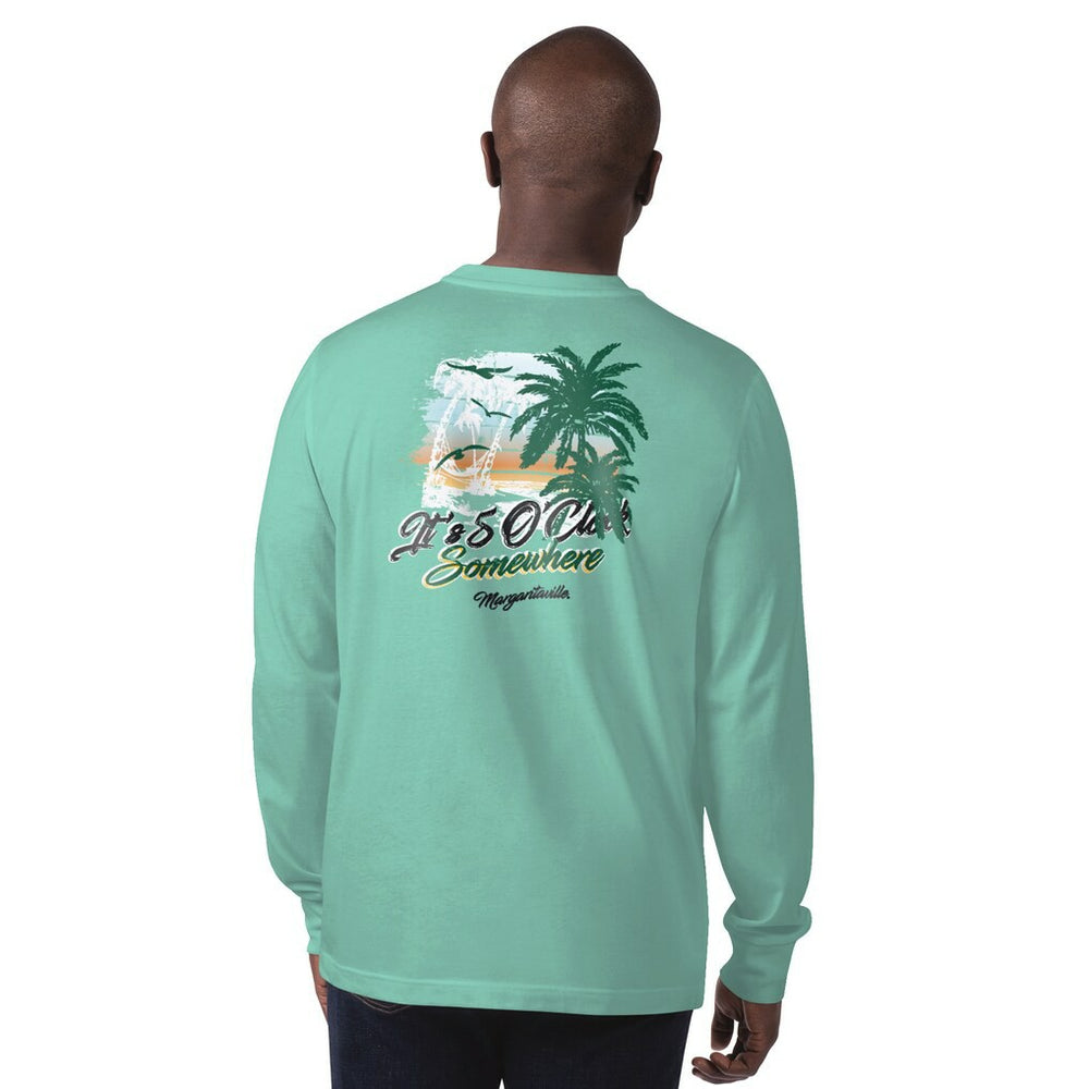New York Jets Margaritaville It's Five O'Clock Somewhere Long Sleeve T-Shirt - Mint T-shirts