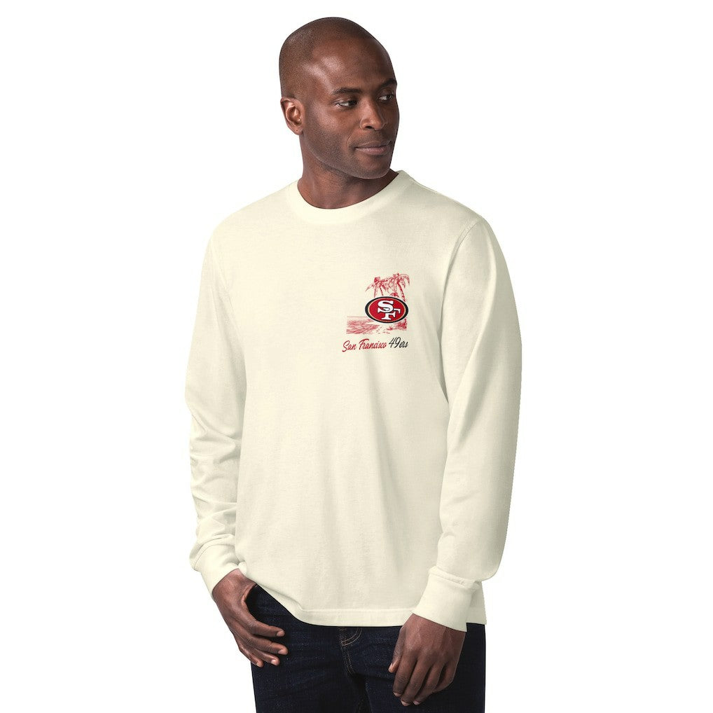 San Francisco 49ers Margaritaville It's Five O'Clock Somewhere Long Sleeve T-Shirt - Cream T-shirts