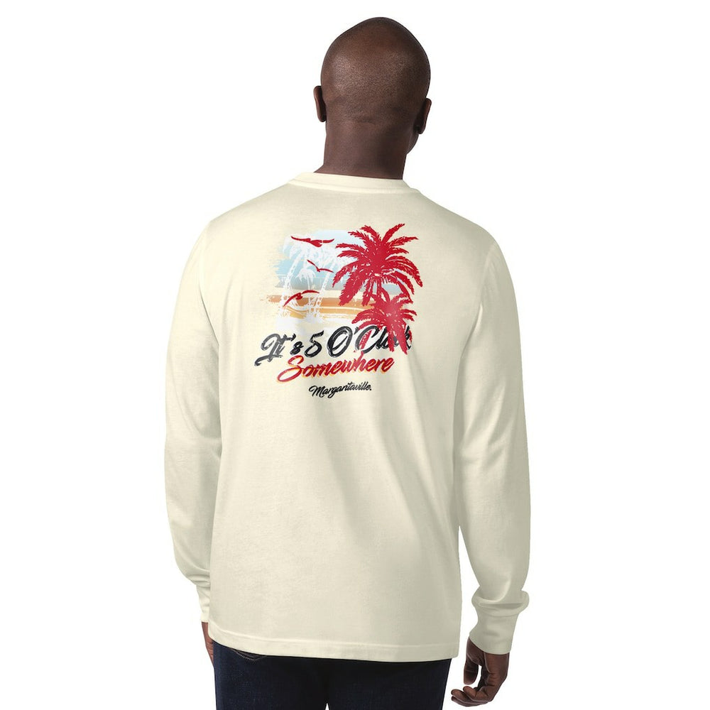 San Francisco 49ers Margaritaville It's Five O'Clock Somewhere Long Sleeve T-Shirt - Cream T-shirts