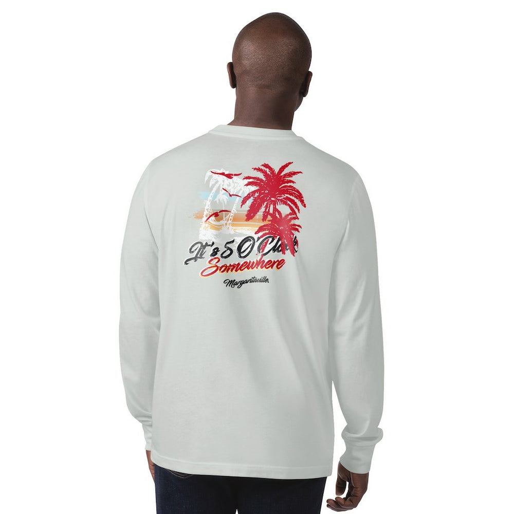 Atlanta Falcons Margaritaville It's Five O'Clock Somewhere Long Sleeve T-Shirt - Gray T-shirts