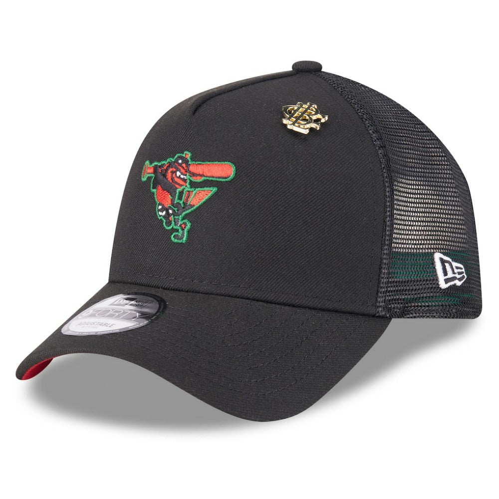 Baltimore Orioles New Era 2025 Big League Chew A-Frame 9FORTY Adjustable Trucker Hat - Black Hats