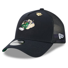 Boston Red Sox New Era 2025 Big League Chew A-Frame 9FORTY Adjustable Trucker Hat - Navy Hats