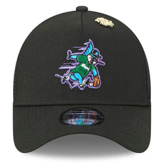 Miami Marlins New Era 2025 Big League Chew A-Frame 9FORTY Adjustable Trucker Hat - Black Hats