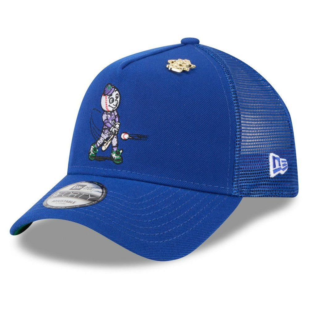 New York Mets New Era 2025 Big League Chew A-Frame 9FORTY Adjustable Trucker Hat - Royal Hats