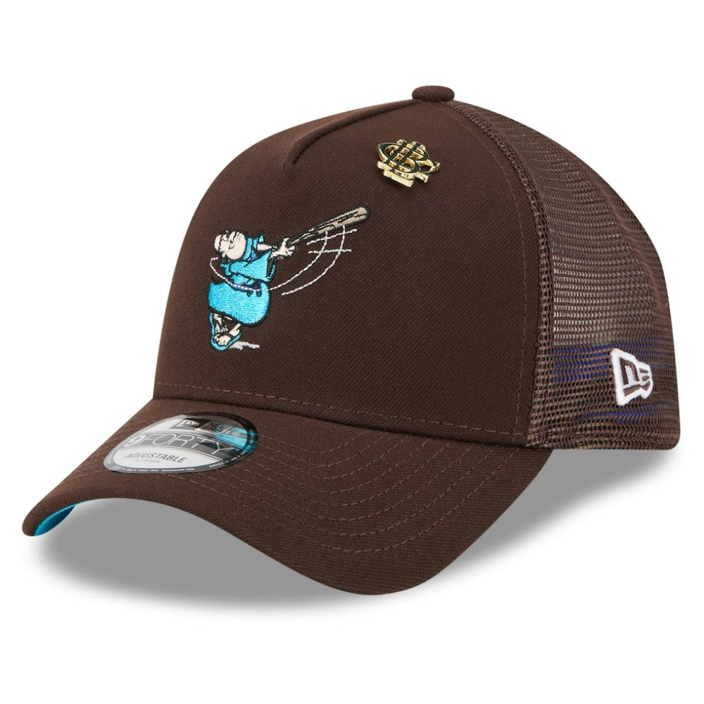 San Diego Padres New Era 2025 Big League Chew A-Frame 9FORTY Adjustable Trucker Hat - Brown Hats