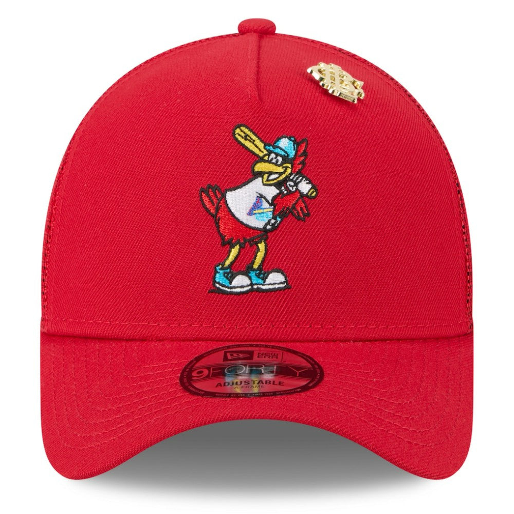 St. Louis Cardinals New Era 2025 Big League Chew A-Frame 9FORTY Adjustable Trucker Hat - Red Hats