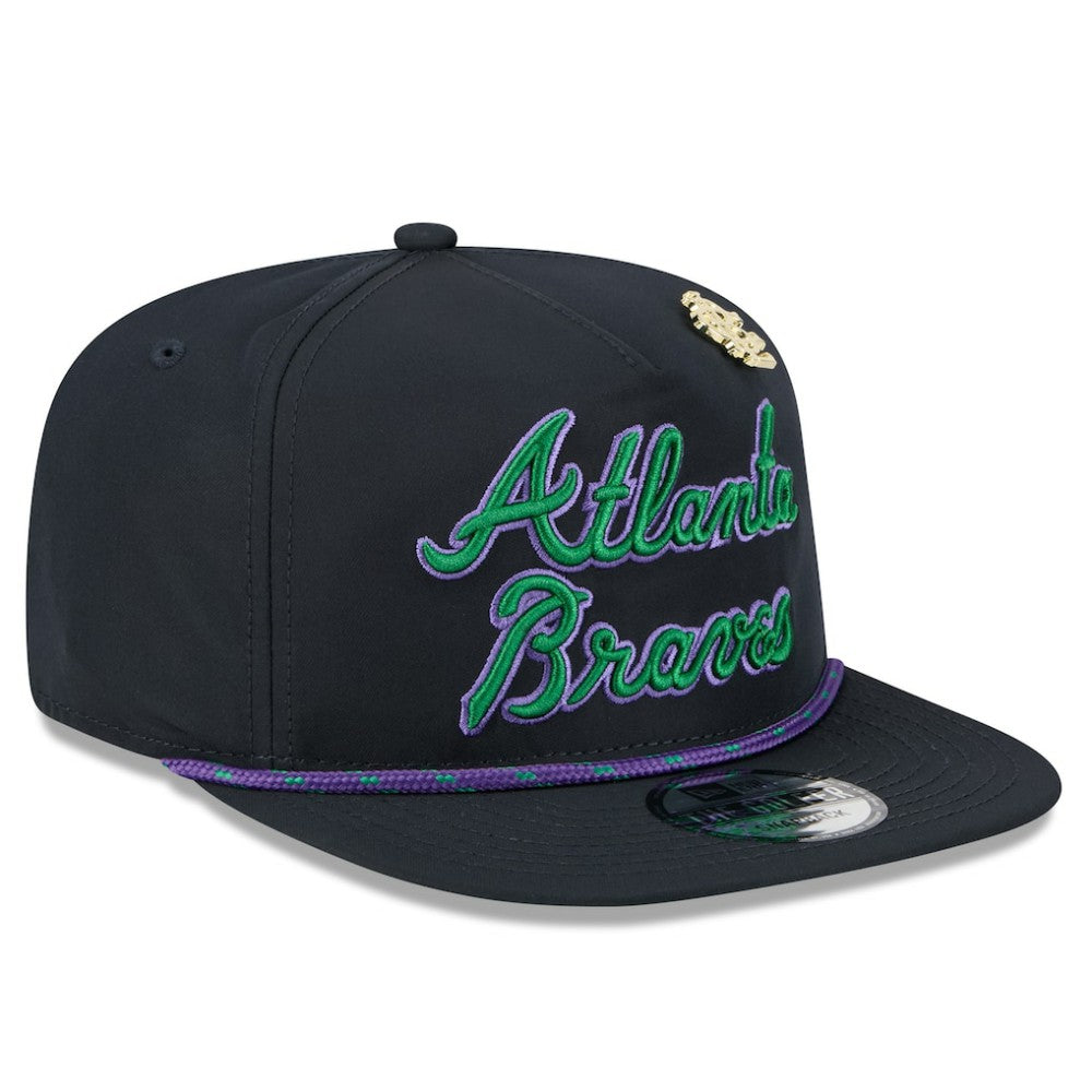 Atlanta Braves New Era 2025 Big League Chew Golfer Snapback Hat - Navy Hats