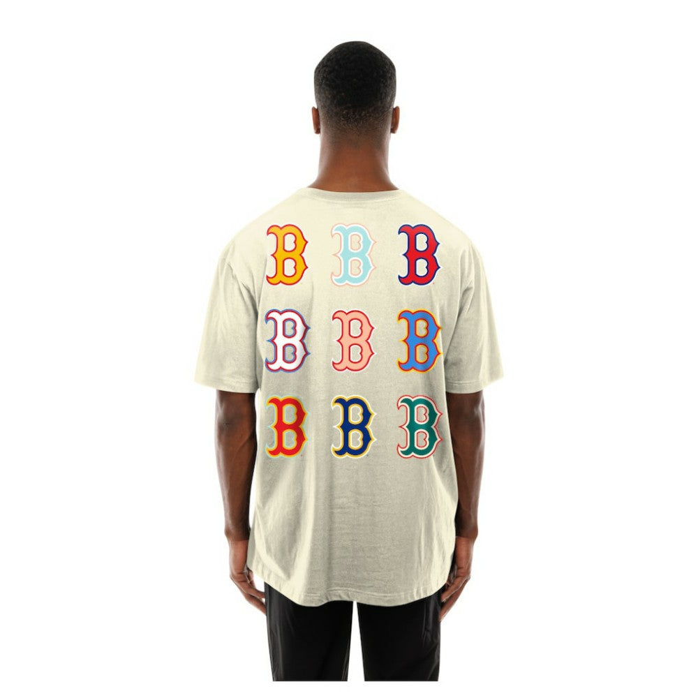 Boston Red Sox New Era Ransom Note Oversized T-Shirt - Cream T-shirts