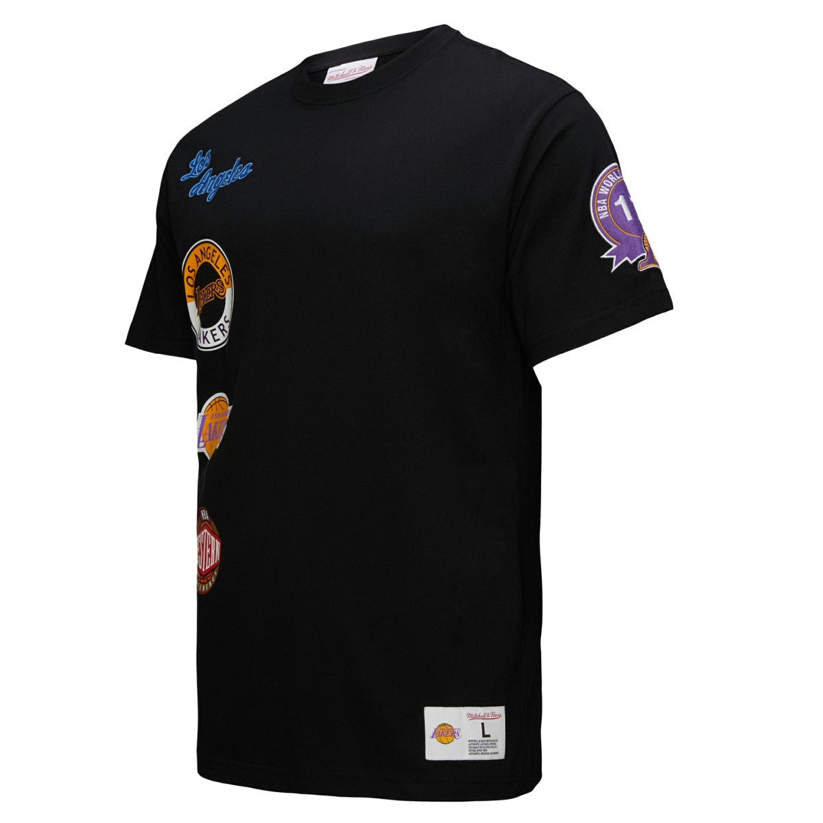 Los Angeles Lakers Black Out Collection Vintage Premium T-Shirt Black