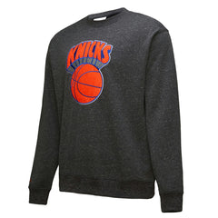 New York Knicks Hardwood Classics Blackout Collection Snow Washed Pullover Sweatshirt Black