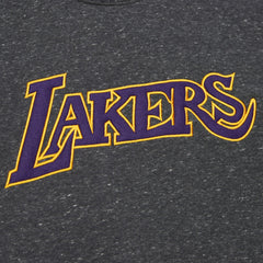 Los Angeles Lakers Black Out Collection Snow Washed Vintage Logo Pullover Sweatshirt Black - Mitchell & Ness