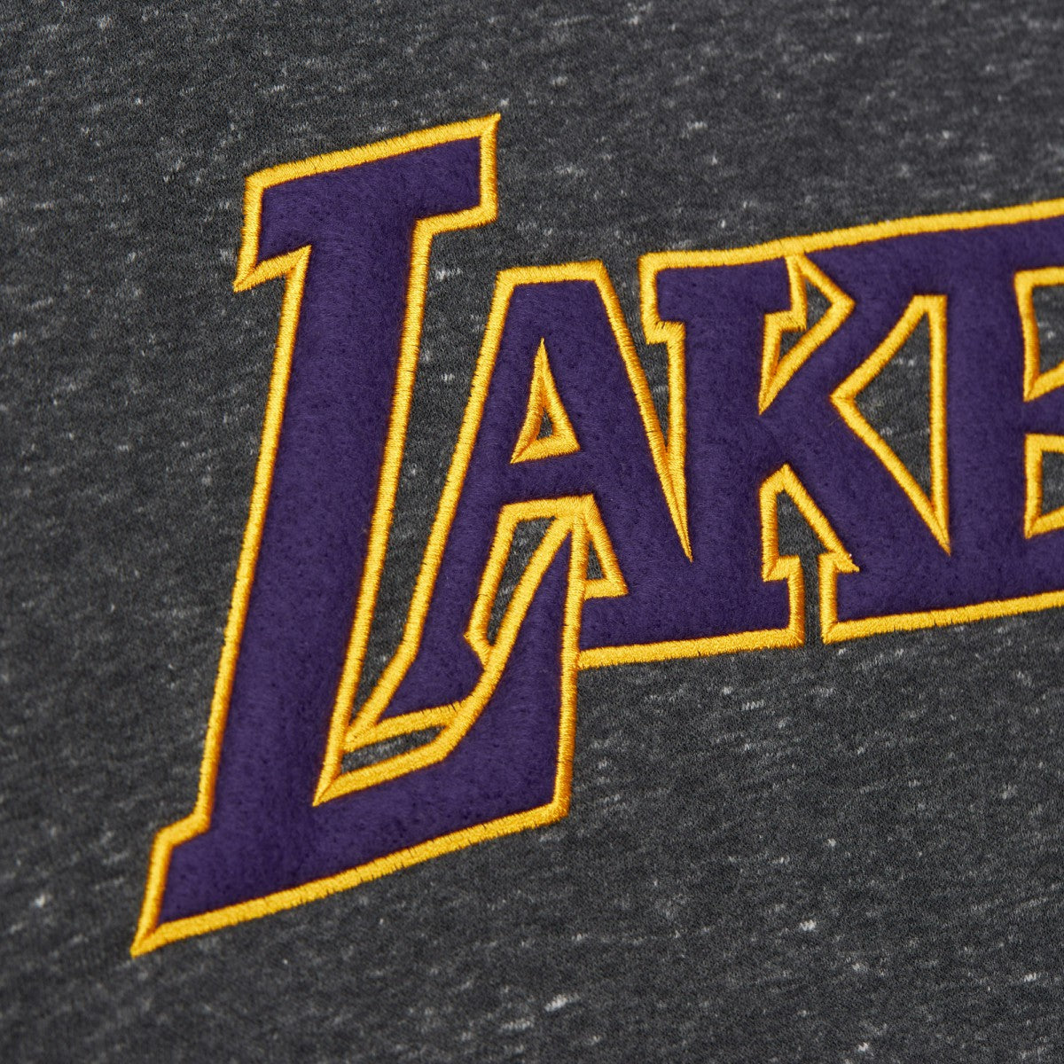 Los Angeles Lakers Black Out Collection Snow Washed Vintage Logo Pullover Sweatshirt Black - Mitchell & Ness