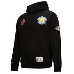 Golden State Warriors Hardwood Classics Blackout Collection Pullover Hoodie Black - Mitchell & Ness