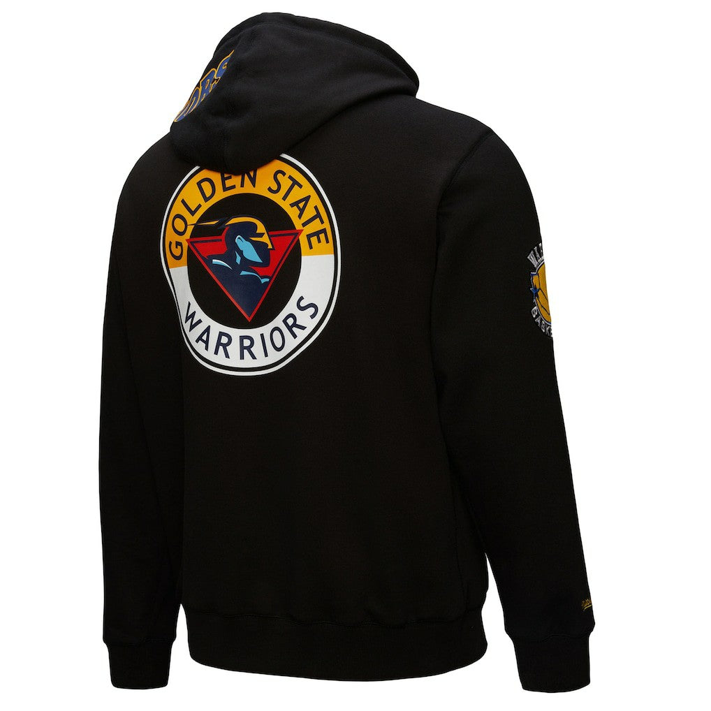 Golden State Warriors Hardwood Classics Blackout Collection Pullover Hoodie Black - Mitchell & Ness