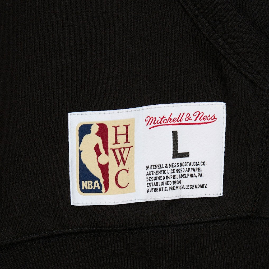 Golden State Warriors Hardwood Classics Blackout Collection Pullover Hoodie Black - Mitchell & Ness