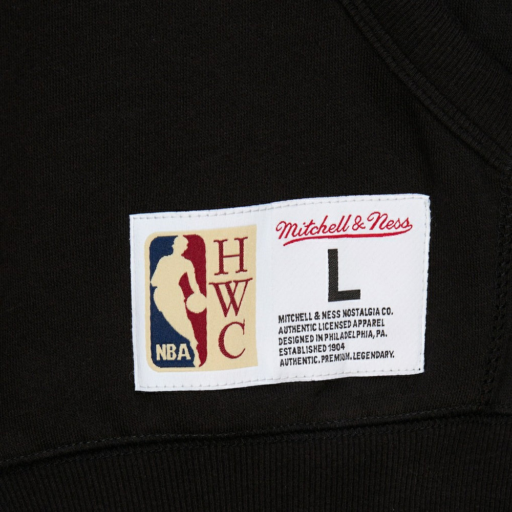 Golden State Warriors Hardwood Classics Blackout Collection Pullover Hoodie Black - Mitchell & Ness