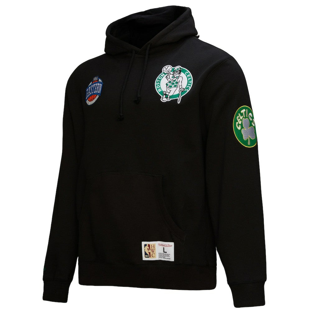 Boston Celtics Hardwood Classics Blackout Collection Pullover Hoodie Black - Mitchell & Ness