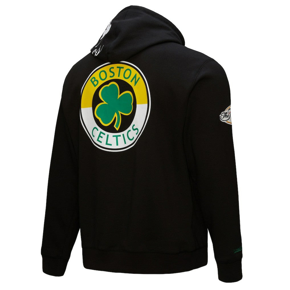 Boston Celtics Hardwood Classics Blackout Collection Pullover Hoodie Black - Mitchell & Ness