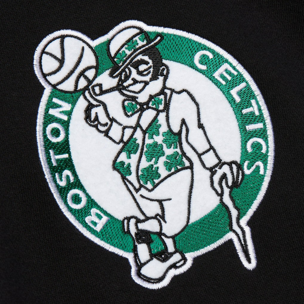 Boston Celtics Hardwood Classics Blackout Collection Pullover Hoodie Black - Mitchell & Ness