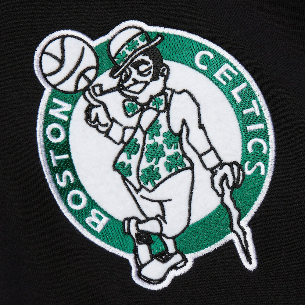 Boston Celtics Hardwood Classics Blackout Collection Pullover Hoodie Black - Mitchell & Ness