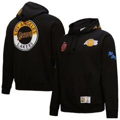 Los Angeles Lakers Hardwood Classics Blackout Collection Pullover Hoodie Black - Mitchell & Ness