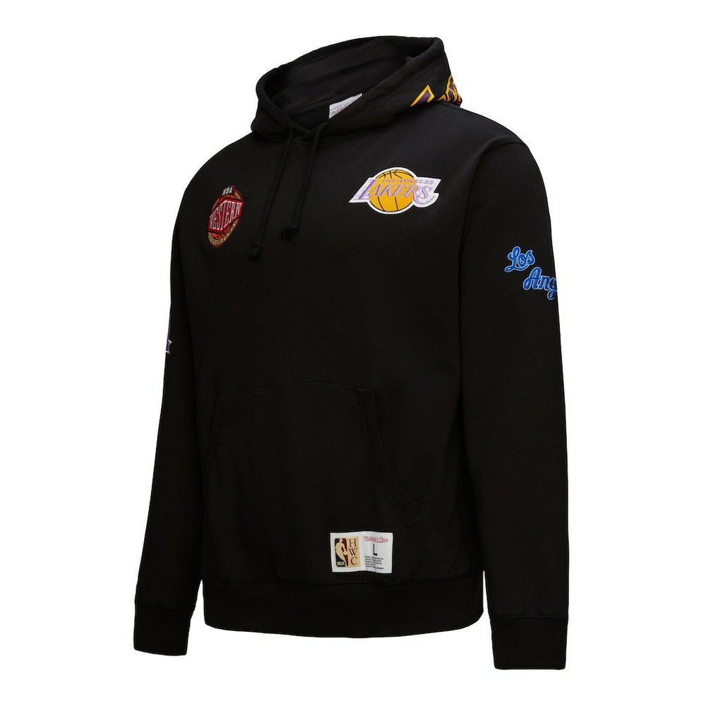 Los Angeles Lakers Hardwood Classics Blackout Collection Pullover Hoodie Black - Mitchell & Ness