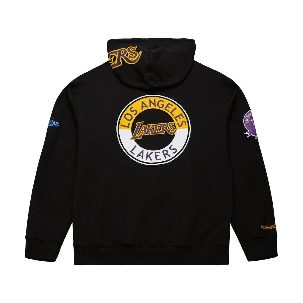 Los Angeles Lakers Hardwood Classics Blackout Collection Pullover Hoodie Black - Mitchell & Ness