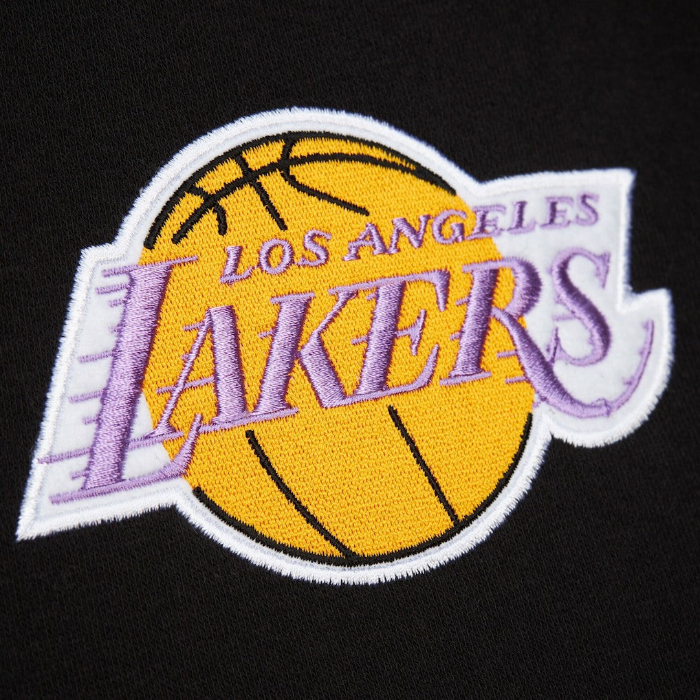 Los Angeles Lakers Hardwood Classics Blackout Collection Pullover Hoodie Black - Mitchell & Ness