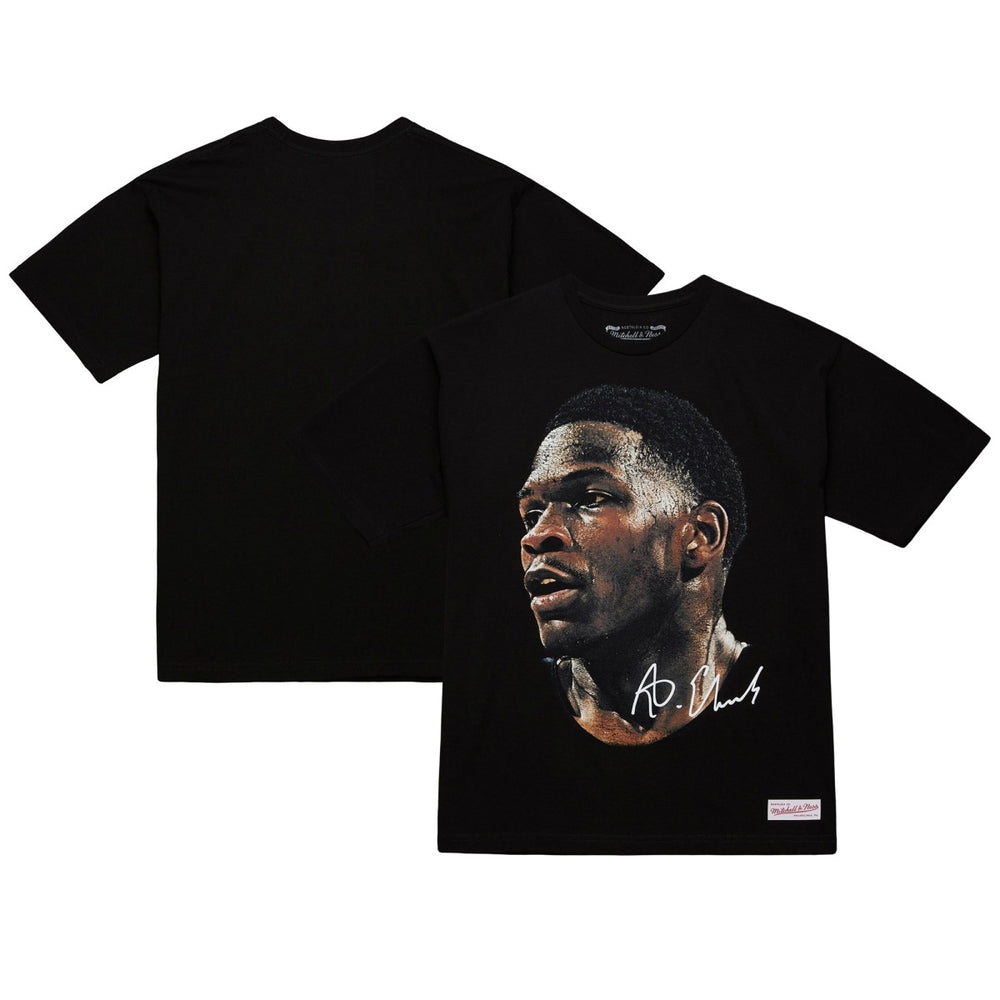 Anthony Edwards NBA Unisex Real Big Face Player T-Shirt Black - Mitchell & Ness