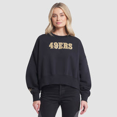 San Francisco 49ers Women's 2025 Rivalries Collection Oversized Phoenix Fleece Sweatshirt - Black Sweatshirts