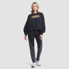 San Francisco 49ers Women's 2025 Rivalries Collection Oversized Phoenix Fleece Sweatshirt - Black Sweatshirts
