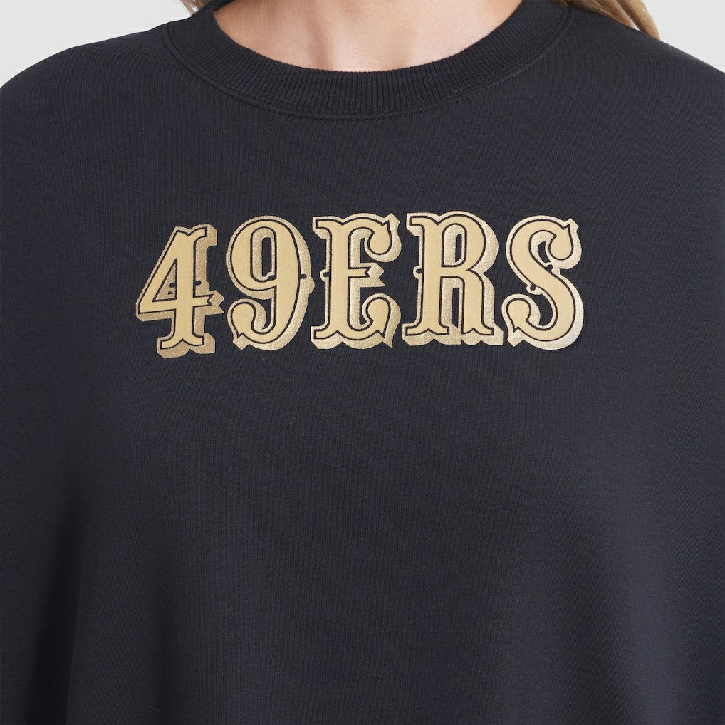 San Francisco 49ers Women's 2025 Rivalries Collection Oversized Phoenix Fleece Sweatshirt - Black Sweatshirts