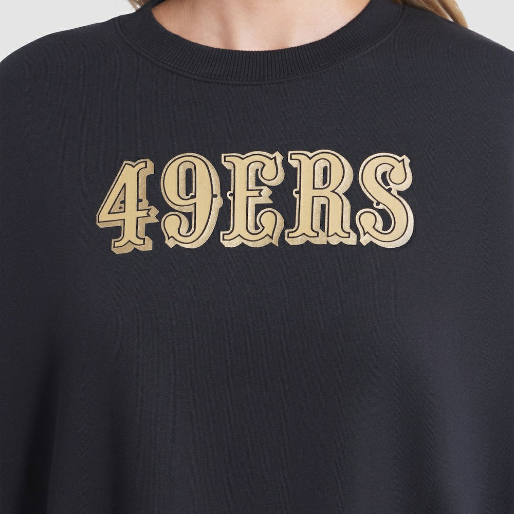 San Francisco 49ers Women's 2025 Rivalries Collection Oversized Phoenix Fleece Sweatshirt - Black Sweatshirts