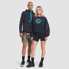 Miami Dolphins Women's 2025 Rivalries Collection Oversized Phoenix Fleece Sweatshirt - Pitch Blue Sweatshirts