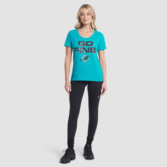 Miami Dolphins Women's 2025 Rivalries Collection Slub Dri-FIT T-Shirt - Turbo Green T-shirts